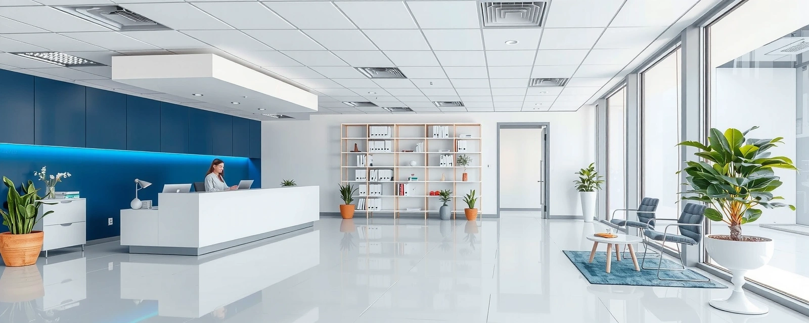 Company office interior showing professional workspace