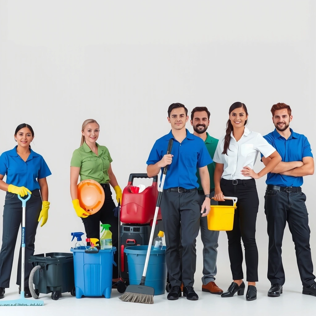 Professional cleaning team